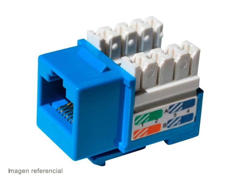 8000 Series CAT 6 8P8C RJ45, X-Class Robotic Manufactured Keystone® Compatible Unshielded Jack Azul